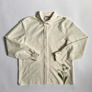 Vintage sheer creamy white blouse